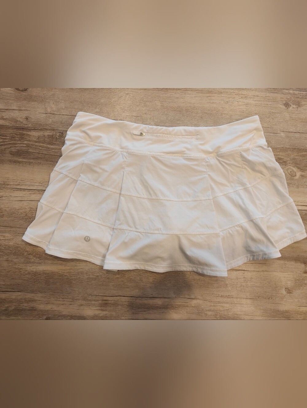 Lululemon Pace Rival Skirt White Size 12 Small Staining See Pics